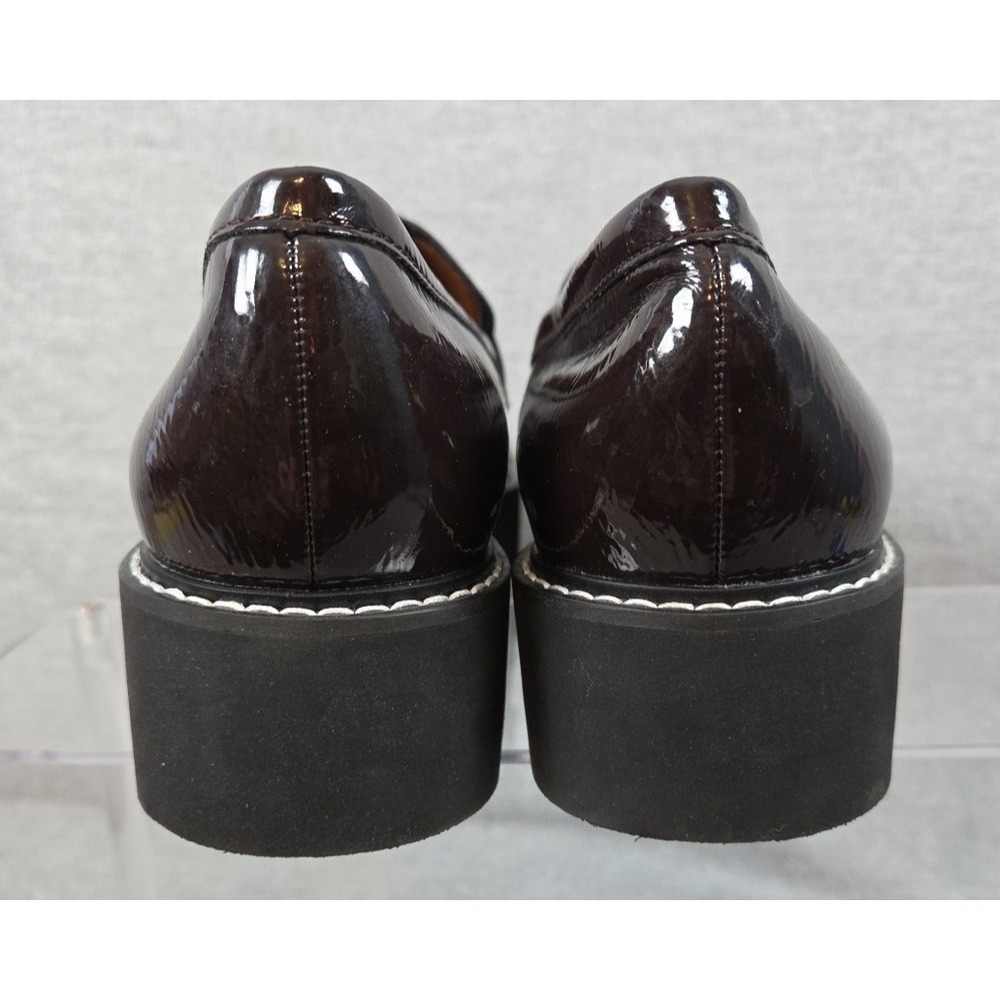 Franco Sarto Dark Brown Patent Loafers - Picture 6 of 11